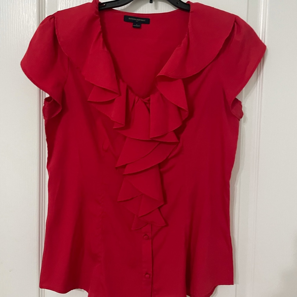 Banana Republic Factory red blouse